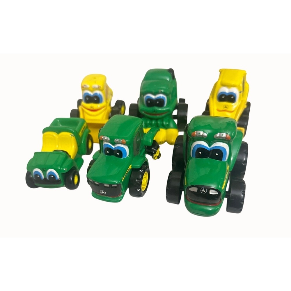 John‎ Deere Kids Toy Tractor Set Of 6 With Eyes Ertl diecast chunky